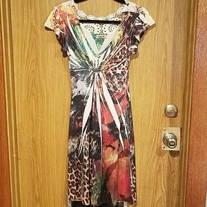 Tropical animal print dress